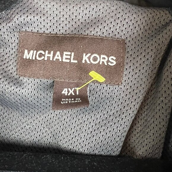 Michael Kors Men’s Black Full Zip Snap Windbreaker Coat Jacket size 4XLT - Picture 6 of 8